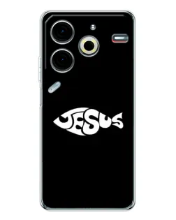 Чехол для TECNO Pova 6 Neo 5G с картинкой «Рыба Jesus»
