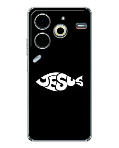 Чехол для TECNO Pova 6 Neo 5G с картинкой «Рыба Jesus» Чехол для TECNO Pova 6 Neo 5G с картинкой «Рыба Jesus»