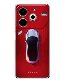 Чехол для TECNO Pova 6 Neo 5G с картинкой «Tesla Top View»