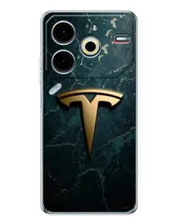 Чехол для TECNO Pova 6 Neo 5G с картинкой «Мраморная Tesla Gold»