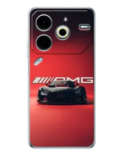 Чехол для TECNO Pova 6 Neo 5G с картинкой «Mercedes AMG — красная линия»