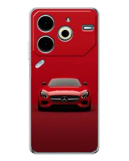 Чехол для TECNO Pova 6 Neo 5G с картинкой «Красный Mercedes AMG»