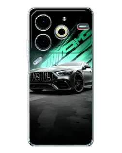 Чехол для TECNO Pova 6 Neo 5G с картинкой «Темный Mercedes AMG»