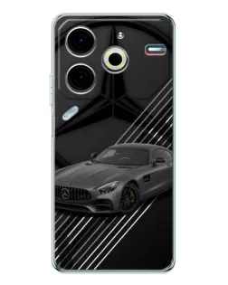 Чехол для TECNO Pova 6 Neo 5G с картинкой «Mercedes AMG — графика»