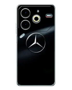 Чехол для TECNO Pova 6 Neo 5G с картинкой «Mercedes на металле»