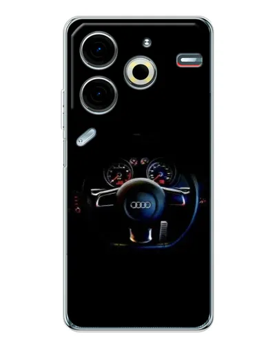 Чехол для TECNO Pova 6 Neo 5G с картинкой «Салон Audi — руль»