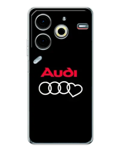 Чехол для TECNO Pova 6 Neo 5G с картинкой «Логотип Audi Heart»