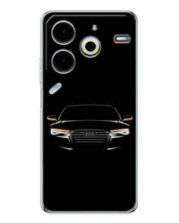 Чехол для TECNO Pova 6 Neo 5G с картинкой «Audi — ночной контур»