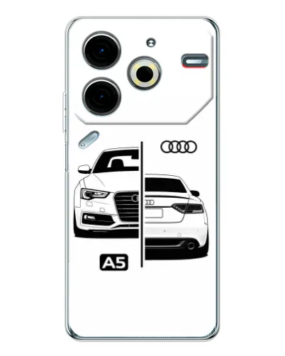 Чехол для TECNO Pova 6 Neo 5G с картинкой «Audi — контрастный дизайн»