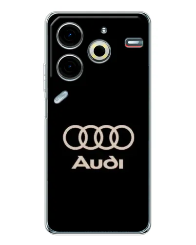 Чехол для TECNO Pova 6 Neo 5G с картинкой «Audi — золотой логотип»