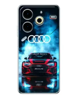 Чехол для TECNO Pova 6 Neo 5G с картинкой «Audi Sport — неон»