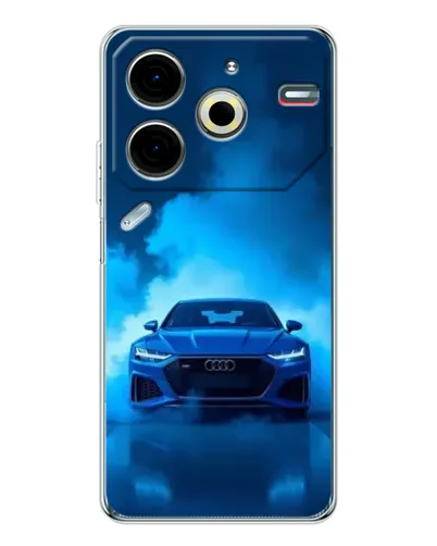 Чехол для TECNO Pova 6 Neo 5G с картинкой «Audi — голубая энергия»
