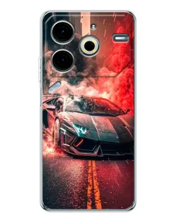 Чехол для TECNO Pova 6 Neo 5G с картинкой «Lamborghini красный дым» Чехол для TECNO Pova 6 Neo 5G с картинкой «Lamborghini красный дым»