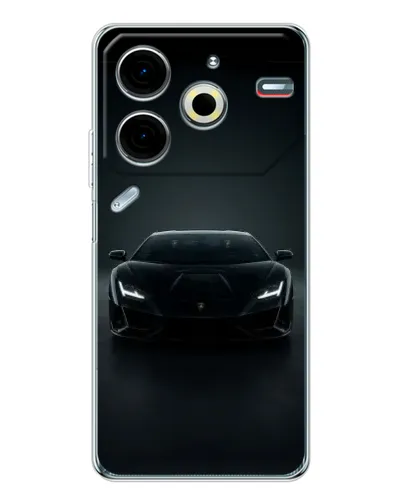 Чехол для TECNO Pova 6 Neo 5G с картинкой «Черный Lamborghini Aventador» Чехол для TECNO Pova 6 Neo 5G с картинкой «Черный Lamborghini Aventador»