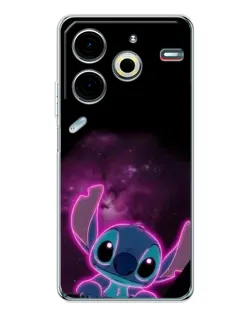 Чехол для TECNO Pova 6 Neo 5G с картинкой «Неоновый Stitch»