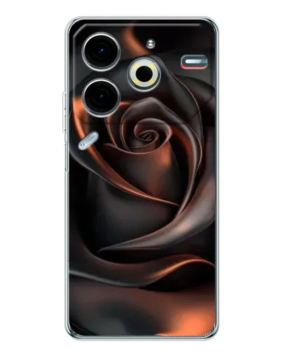 Чехол для TECNO Pova 6 Neo 5G с картинкой «Шелковая черная роза»