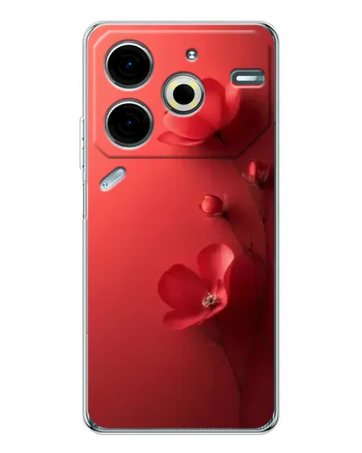 Чехол для TECNO Pova 6 Neo 5G с картинкой «Маковые соцветия»