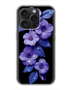 Чехол для TECNO Pova 6 Pro с картинкой «Фиолетовые цветы с росою» Чехол для TECNO Pova 6 Pro с картинкой «Фиолетовые цветы с росою»