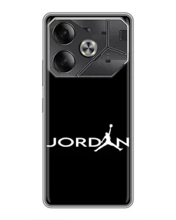 Чехол для TECNO Pova 6 с картинкой «Jordan White Logo»