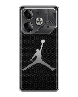 Чехол для TECNO Pova 6 с картинкой «Jordan Dark Carbon»