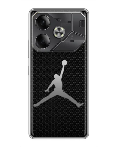 Чехол для TECNO Pova 6 с картинкой «Jordan Dark Carbon»