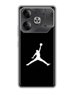 Чехол для TECNO Pova 6 с картинкой «Jordan Silhouette»