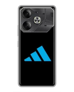 Чехол для TECNO Pova 6 с картинкой «Adidas Cyan Logo»