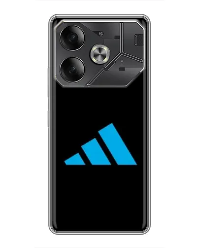 Чехол для TECNO Pova 6 с картинкой «Adidas Cyan Logo»