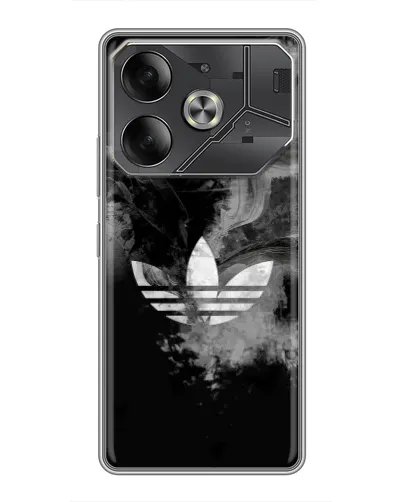 Чехол для TECNO Pova 6 с картинкой «Абстрактный дым Adidas»