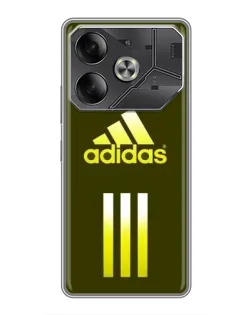 Чехол для TECNO Pova 6 с картинкой «Оливковый градиент Adidas»