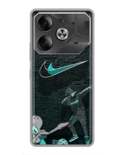 Чехол для TECNO Pova 6 с картинкой «Спортивный арт Nike» Чехол для TECNO Pova 6 с картинкой «Спортивный арт Nike»