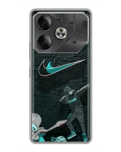 Чехол для TECNO Pova 6 с картинкой «Спортивный арт Nike» Чехол для TECNO Pova 6 с картинкой «Спортивный арт Nike»