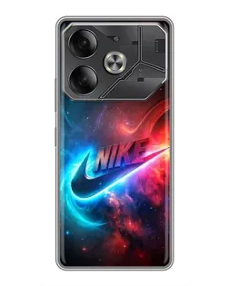 Чехол для TECNO Pova 6 с картинкой «Огненный логотип Nike» Чехол для TECNO Pova 6 с картинкой «Огненный логотип Nike»