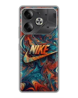 Чехол для TECNO Pova 6 с картинкой «Nike в абстракции» Чехол для TECNO Pova 6 с картинкой «Nike в абстракции»