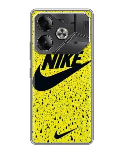 Чехол для TECNO Pova 6 с картинкой «Желтый текстурный Nike» Чехол для TECNO Pova 6 с картинкой «Желтый текстурный Nike»