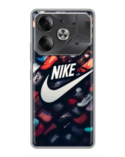 Чехол для TECNO Pova 6 с картинкой «Коллекция кроссовок Nike» Чехол для TECNO Pova 6 с картинкой «Коллекция кроссовок Nike»