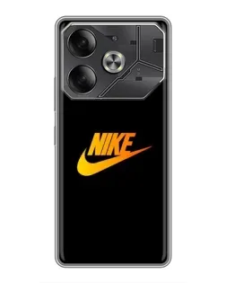 Чехол для TECNO Pova 6 с картинкой «Золотой логотип Nike» Чехол для TECNO Pova 6 с картинкой «Золотой логотип Nike»