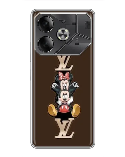 Чехол для TECNO Pova 6 с картинкой «LV и Микки Маус»