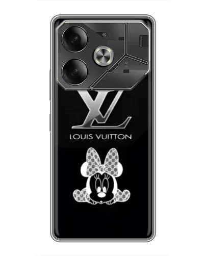 Чехол для TECNO Pova 6 с картинкой «LV и Минни Маус»