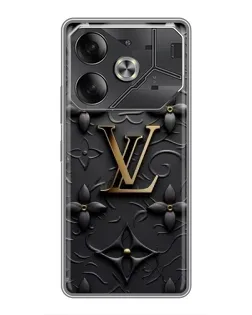Чехол для TECNO Pova 6 с картинкой «Кожаная текстура LV» Чехол для TECNO Pova 6 с картинкой «Кожаная текстура LV»
