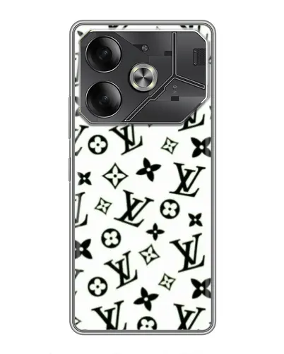 Чехол для TECNO Pova 6 с картинкой «Монохромный хаос LV»