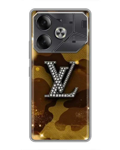 Чехол для TECNO Pova 6 с картинкой «Камуфляжный Louis Vuitton»