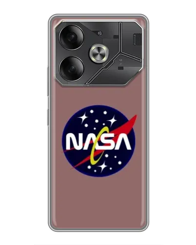 Чехол для TECNO Pova 6 с картинкой «NASA — ретро космос»