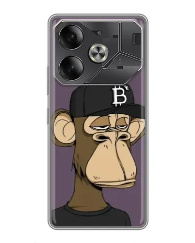 Чехол для TECNO Pova 6 с картинкой «Bored Ape в кепке»