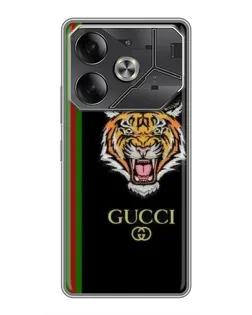 Чехол для TECNO Pova 6 с картинкой «Тигр Gucci»