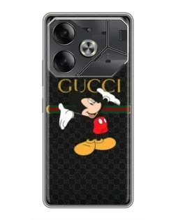 Чехол для TECNO Pova 6 с картинкой «Микки Маус Gucci»