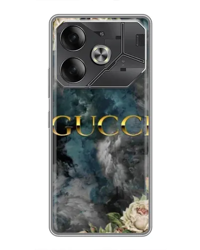 Чехол для TECNO Pova 6 с картинкой «Абстрактные цветы Gucci» Чехол для TECNO Pova 6 с картинкой «Абстрактные цветы Gucci»