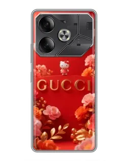 Чехол для TECNO Pova 6 с картинкой «Gucci — золотой сад»