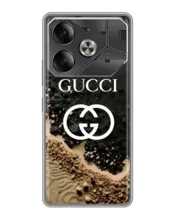 Чехол для TECNO Pova 6 с картинкой «Gucci — песчаные дюны»