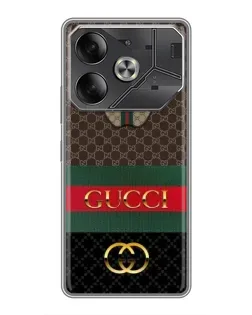 Чехол для TECNO Pova 6 с картинкой «Gucci — брендированный десерт»